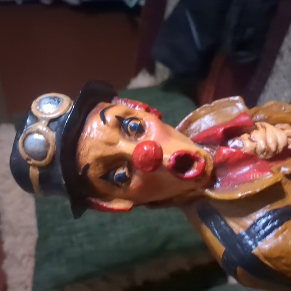 Vintage JUN ASILO 'STYLE' Clown on a scooter sculpture (no marking/sig) rare and - Picture 4 of 13